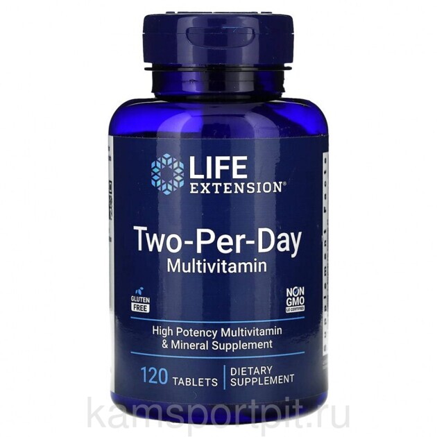 Two-Per-Day Multivitamin, 120 Tablets (Life Extension)